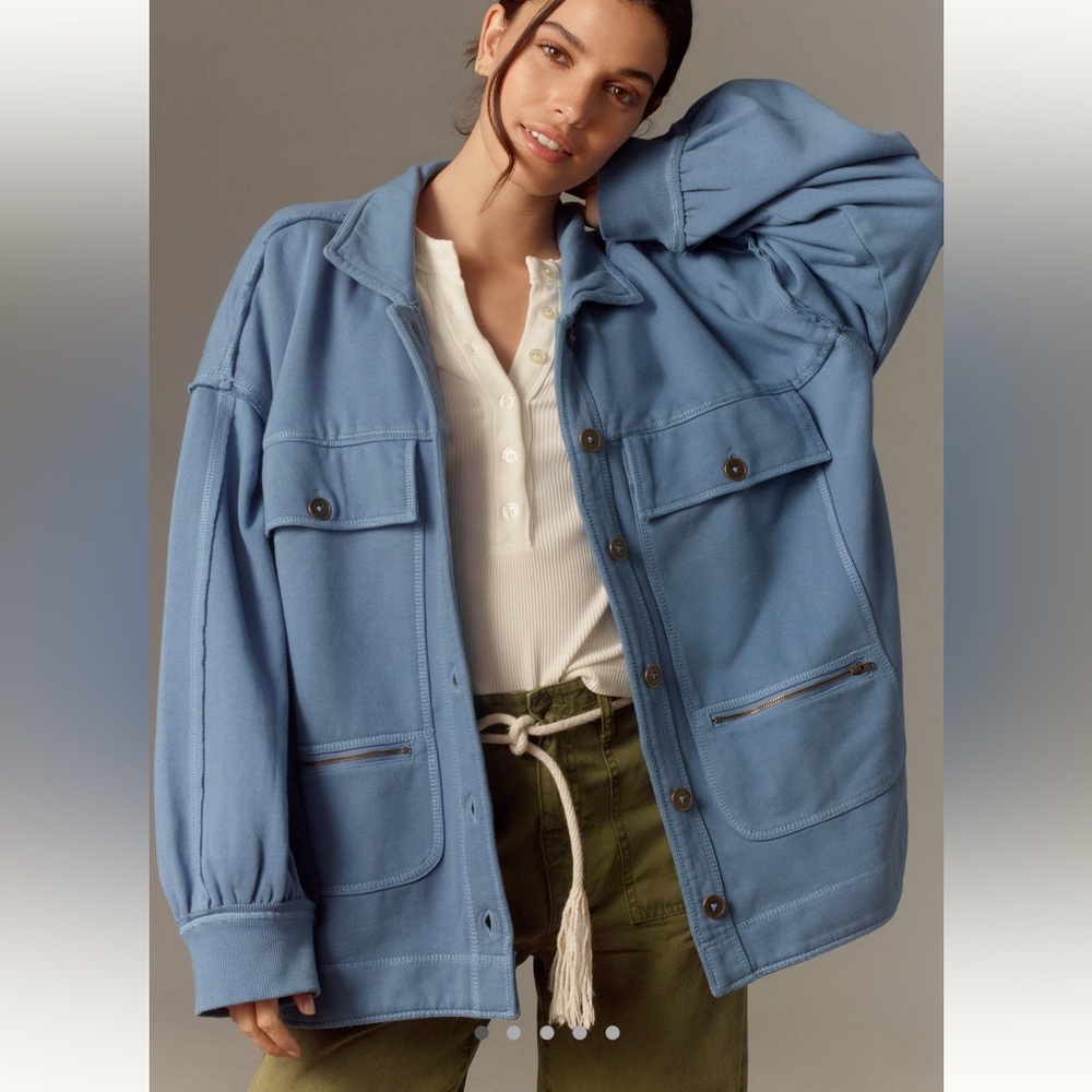 PILCRO COTTON MICRO FLEECE SWEATSHIRT JACKET TOP SIZE XS MSRP $148.00 NWT